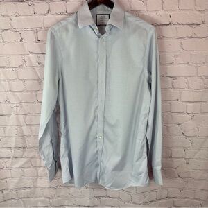 Charles Tyrwhitt Blue slim fit non-iron Dress Shirt Classic Style 15.5 36"